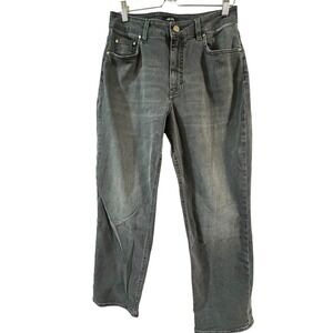 ME+EM Size 28 Dark Gray Washed Straight-Legged Denim Jeans